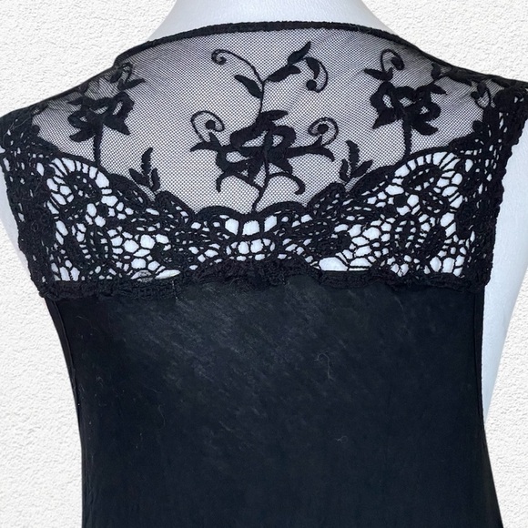 CYN Cynthia Mehra Dress One Size Lace Printed Scarf Style Black White - Picture 5 of 6